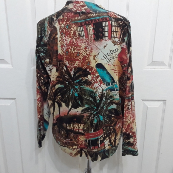 Chico's Scenic Art To Wear Zip Front Sweater - Picture 4 of 4